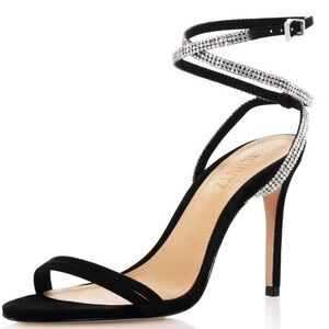 Schutz Black Women's Carmecita Crystal - Embellished High - Heel Sandals